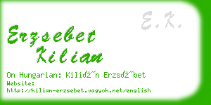 erzsebet kilian business card